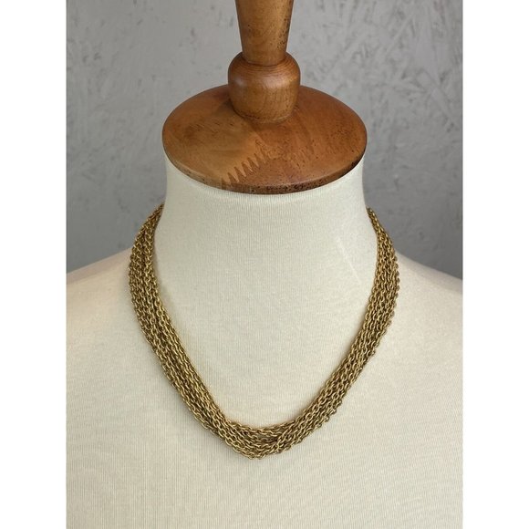 Carolee Jewelry - Vintage Gold Tone Carolee Necklace Talbots Multi-strand Adjustable